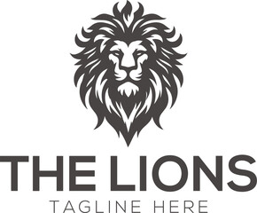 lion logo design vector template