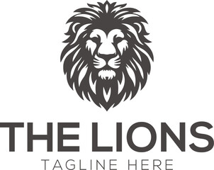 lion logo design vector template