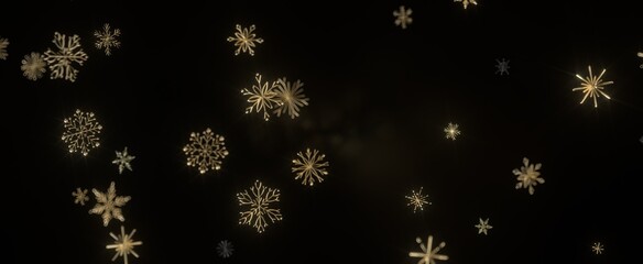 Snowflakes - Winter christmas sky with falling snow