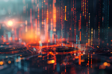 Naklejka premium Abstract cryptocurrency blockchain background