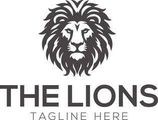 lion logo design vector template