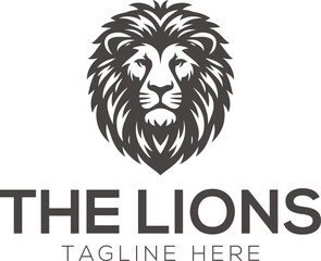 lion logo design vector template