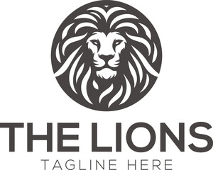 lion logo design vector template
