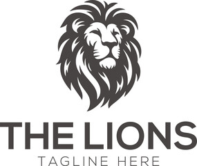 lion logo design vector template