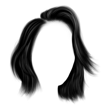 effortless bob haircut png free hand painted illustration