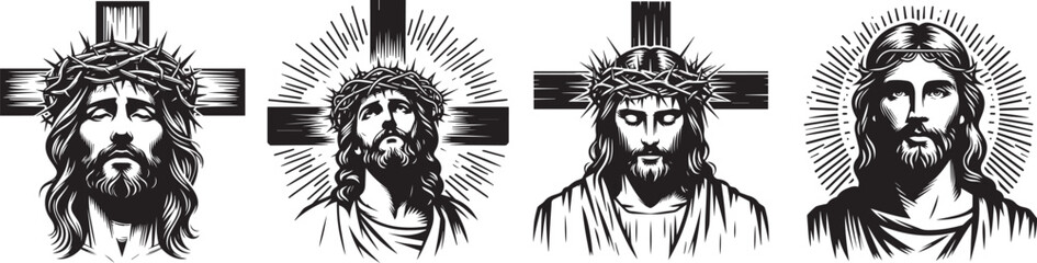 jesus christ crucified - obrazy, fototapety, plakaty