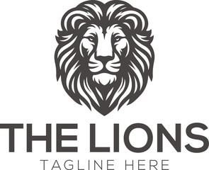 lion logo design vector template