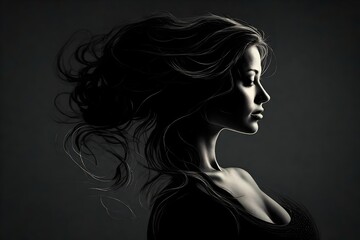silhouette of girl 
