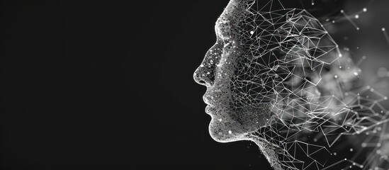 human face emerges from a network of connections