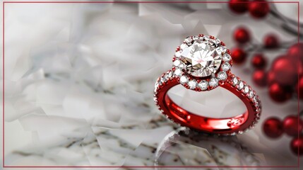 Captivate hearts with a sparkling diamond engagement ring showcased