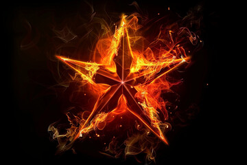 Fire star - abstract background illustration
