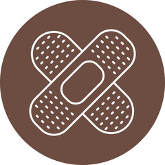 Band Aid Line Circle Icon