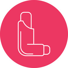 Inhaler Line Circle Icon