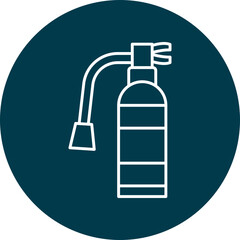 Obraz premium Fire Extinguisher Line Circle Icon