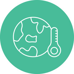 Global Warming Line Icon