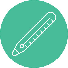 Thermometer Line Circle Icon