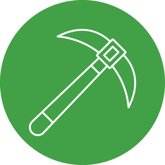 Pickaxe Line Circle Icon