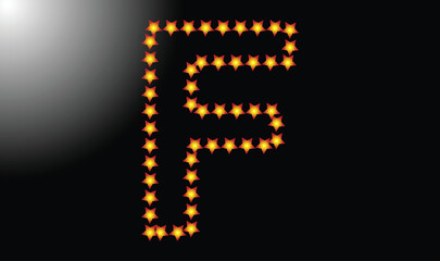 Initial letter F star logo design template vector illustration