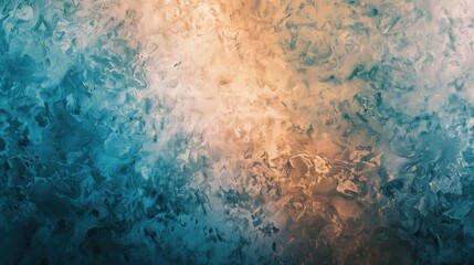 A grungy, abstract background blending warm gold and cool teal tones with a distressed, textured overlay. - obrazy, fototapety, plakaty