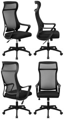 Office computer chair. Interior element. Isolated from the background. From different angles