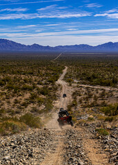 Off roading in the Arizona desert on a clear day