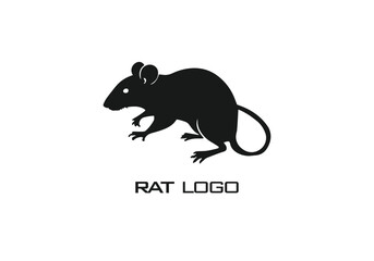 Logo of mouse or rat icon isolated vector silhouette design
