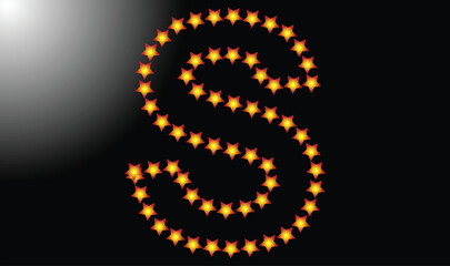 Initial letter S star logo design template vector illustration