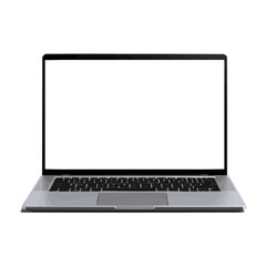 Laptop mock up with transparent screen isolated vector flat