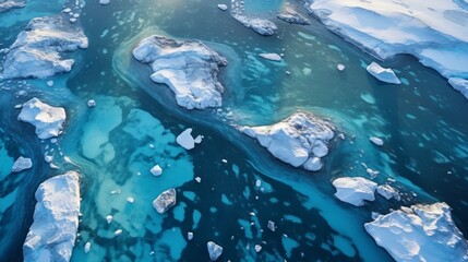 Generative AI A drone's view of Antarctic ice floes