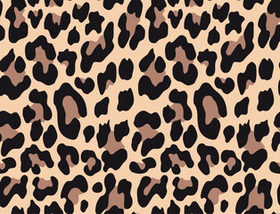 
leopard print seamless pattern vector background for printing clothes, paper, fabric.
