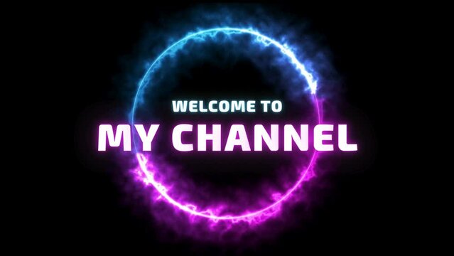 Welcome to my channel animation opening video, YouTube opener welcome to my channel blue and pink motion text for YouTube