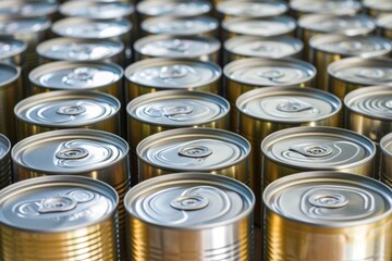 Many open tin cans
