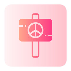 peace gradient icon