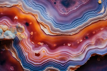 Natural Agate Rock Formation,  Smooth Gradient Surface, Geological Texture, Color Transitions