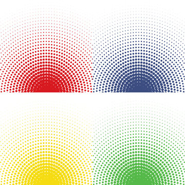 abstract halftone backgrounds set. Vector illustration