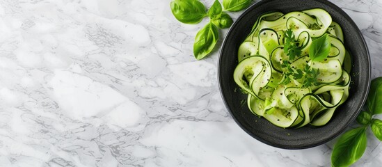 Obraz premium Vegetable zucchini pancakes. with copy space image. Place for adding text or design