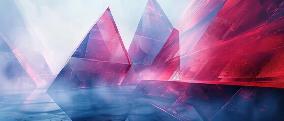 Colourful glass textured pyramids background