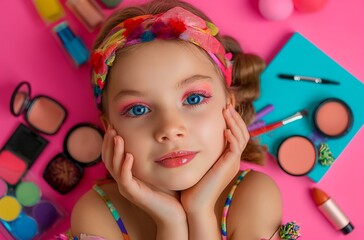 Obraz na płótnie Canvas Young girl with makeup