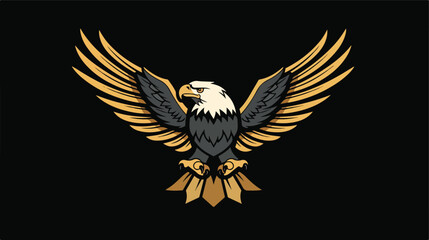 American eagle emblem isolated icon design cartoo