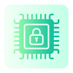 cyber security gradient icon