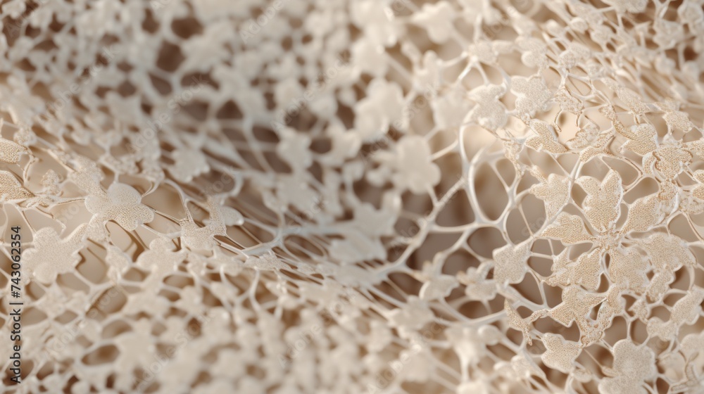 Poster generative ai fine and delicate lace-like texture.