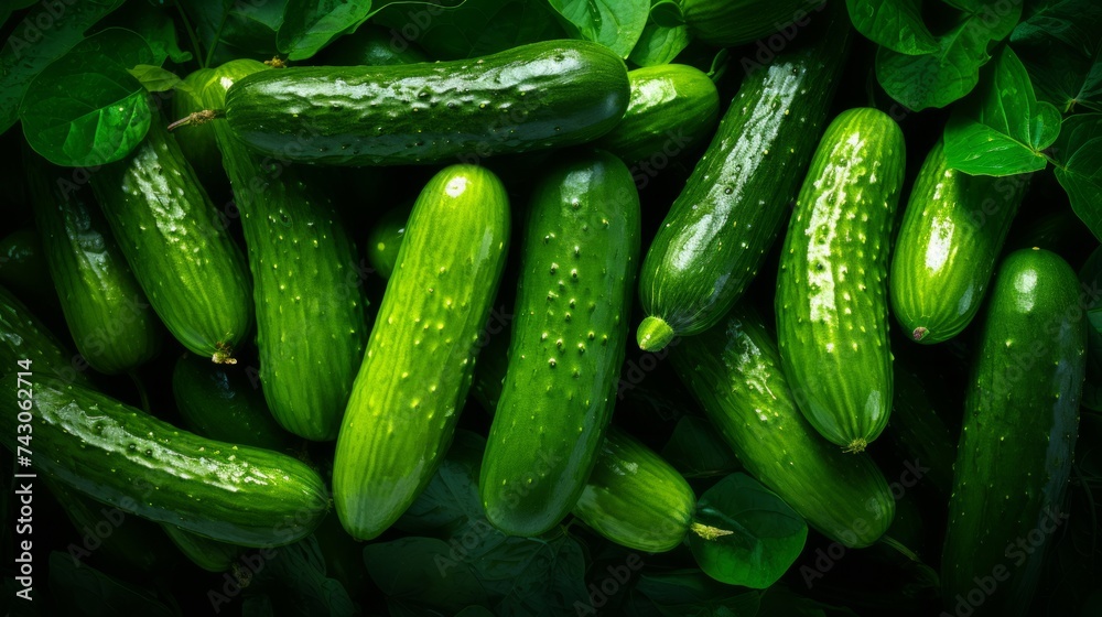 Poster generative ai fresh cucumber wallpaper