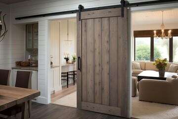 Nordic Rustic Barn Door Home Interiors - Sliding Barn Door Charm