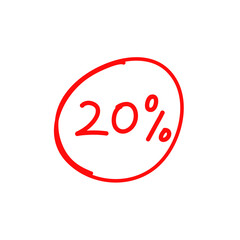 Hand drawn discount presentation label