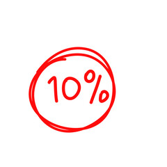 Hand drawn discount presentation label