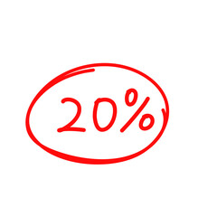 Hand drawn discount presentation label