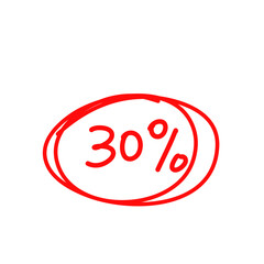 Hand drawn discount presentation label