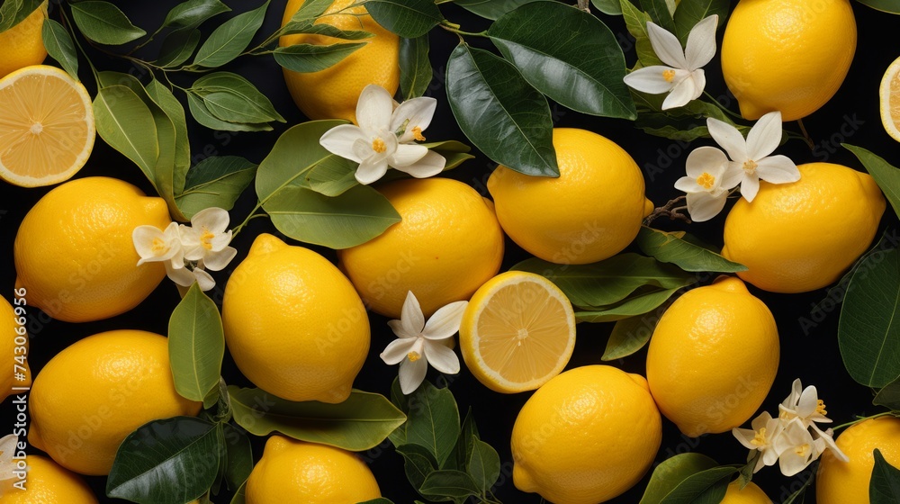 Poster generative ai lemon background