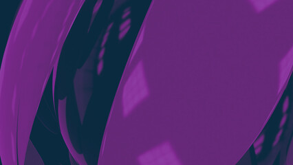 An abstract close-up on a black sphere with purple glossy holders.
