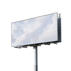 blank billboard on blue sky background